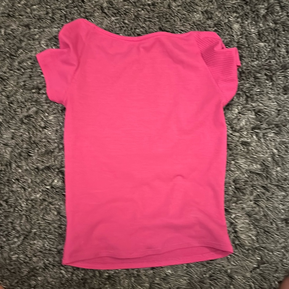 Pink open back top